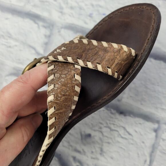 Henry Beguelin Brown Leather Slides size 35 - Picture 9 of 12